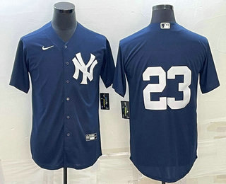 Men%27s New York Yankees #23 Don Mattingly Black Stitched Nike Cool Base Throwback Jersey->minnesota twins->MLB Jersey
